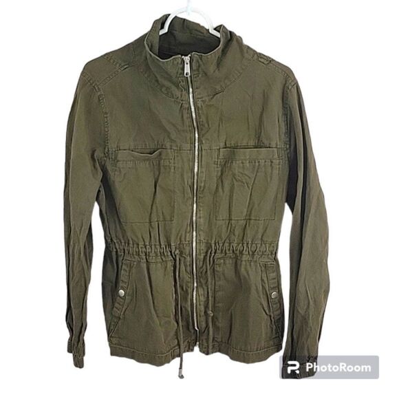 Old Navy Zip Up Cargo Jacket Green- Size Large - Picture 1 of 5